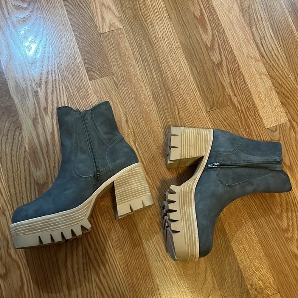 New Free People Jeffrey Campbell Preston Platform Ankle Boots Size 10